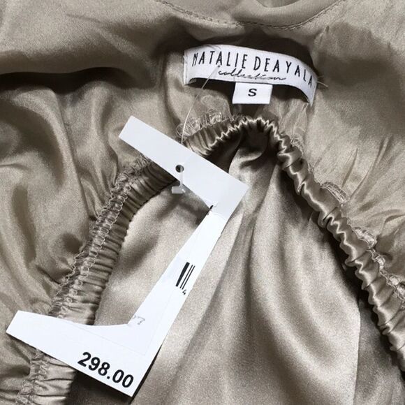 Natalie Deayala drape back silk column dress. NWT - Picture 11 of 12